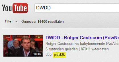 Pisvl3k plaatst content van DWDD op Youtube